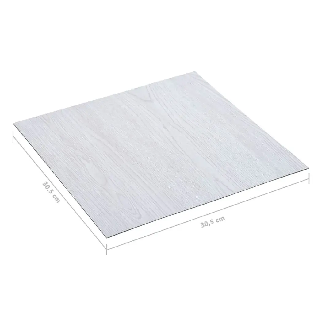 Self-adhesive Flooring Planks 20 pcs PVC 1.86 mÂ² White 330165