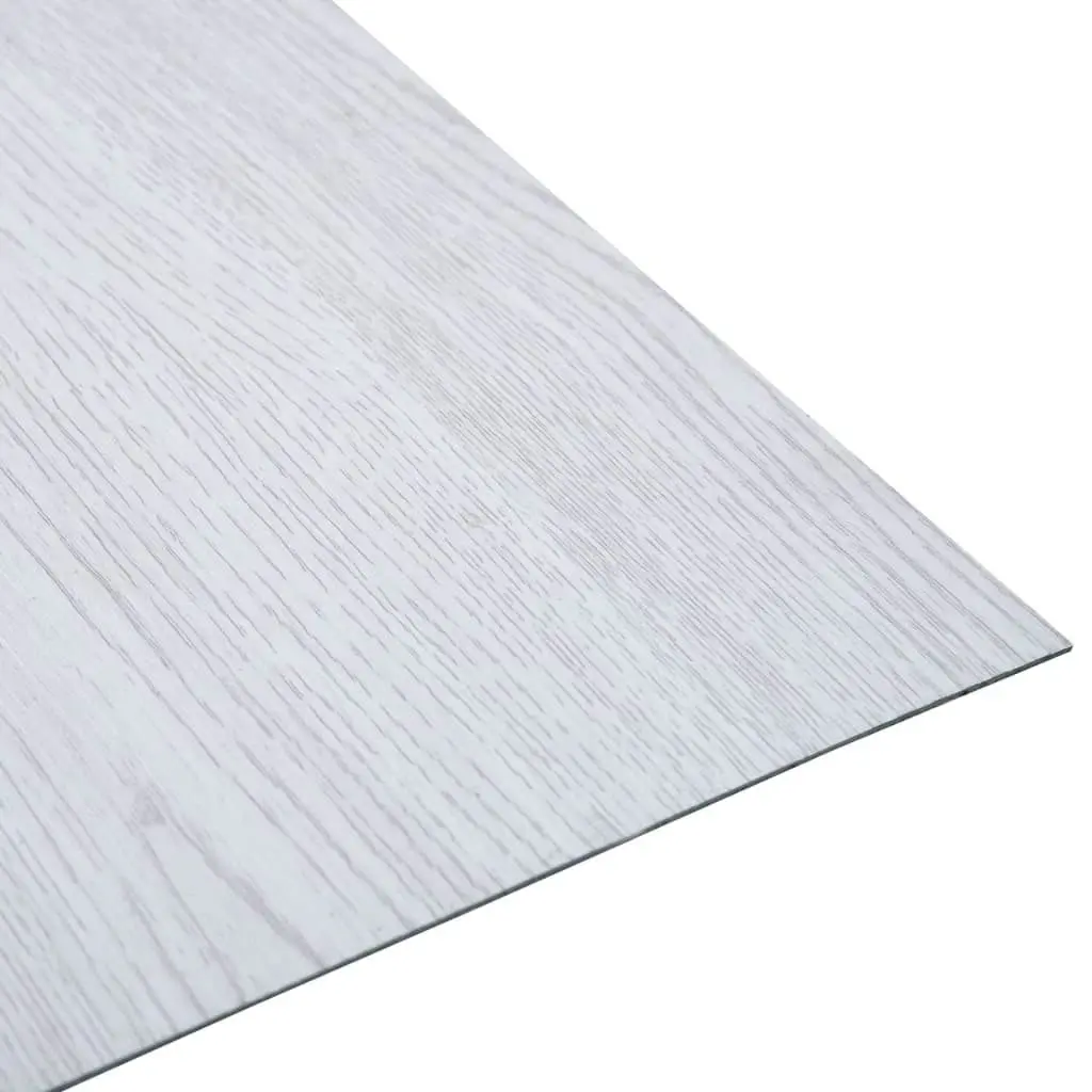 Self-adhesive Flooring Planks 20 pcs PVC 1.86 mÂ² White 330165