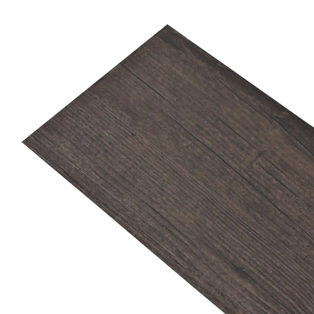 Self-adhesive PVC Flooring Planks 2.51 mÂ² 2 mm Dark Brown 342879