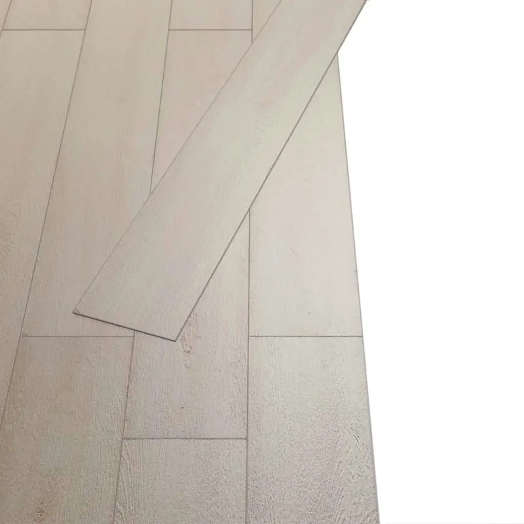 Self-adhesive PVC Flooring Planks 2.51 mÂ² 2mm Oak Classic White 342874