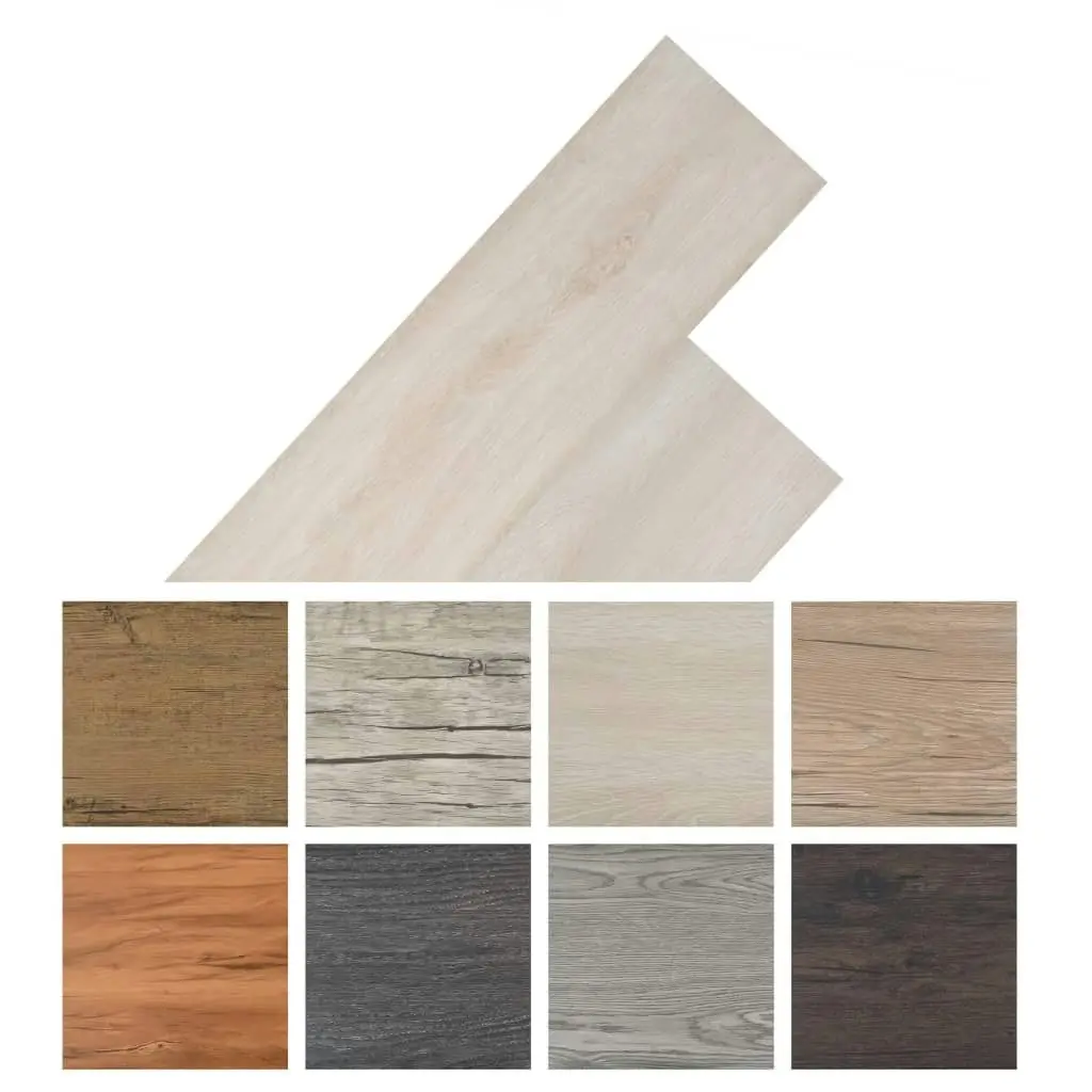 Self-adhesive PVC Flooring Planks 2.51 mÂ² 2mm Oak Classic White 342874