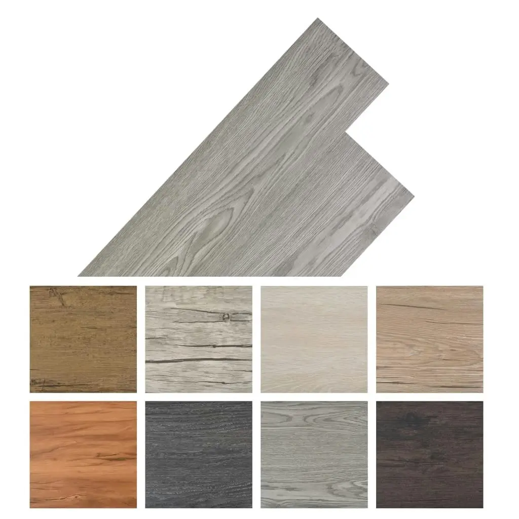 Self-adhesive PVC Flooring Planks 5.02 mÂ² 2 mm Dark Grey 245176