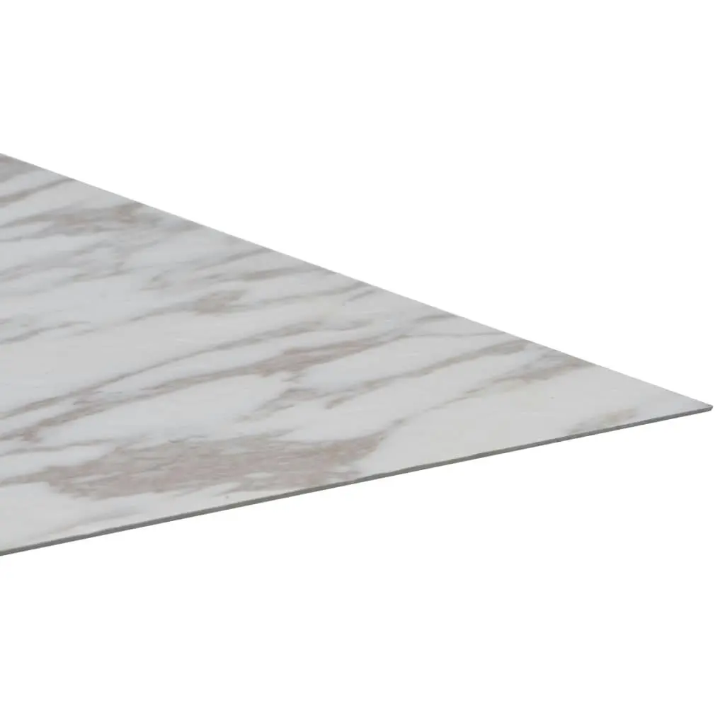 Self-adhesive PVC Flooring Planks 5.11 m? White Marble 144872