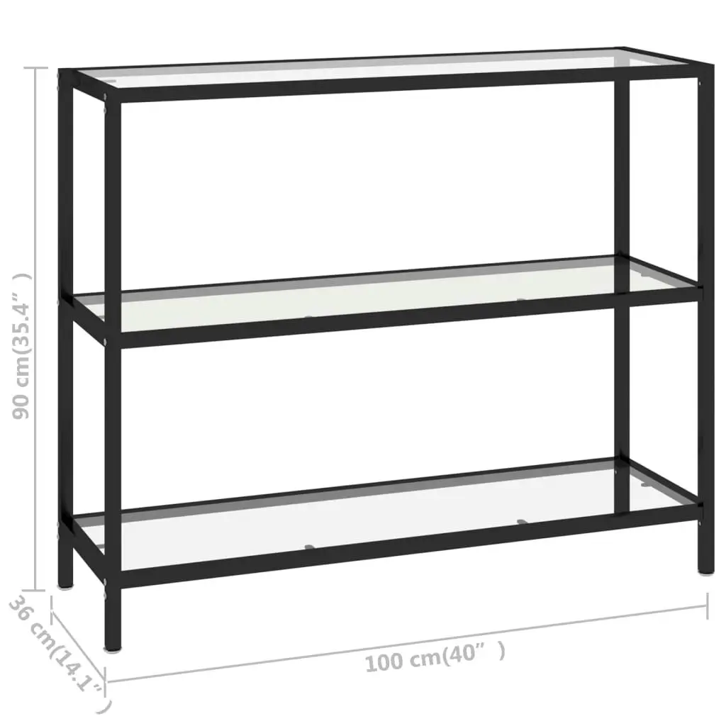 Shelf Transparent 100x36x90 cm Tempered Glass 331629