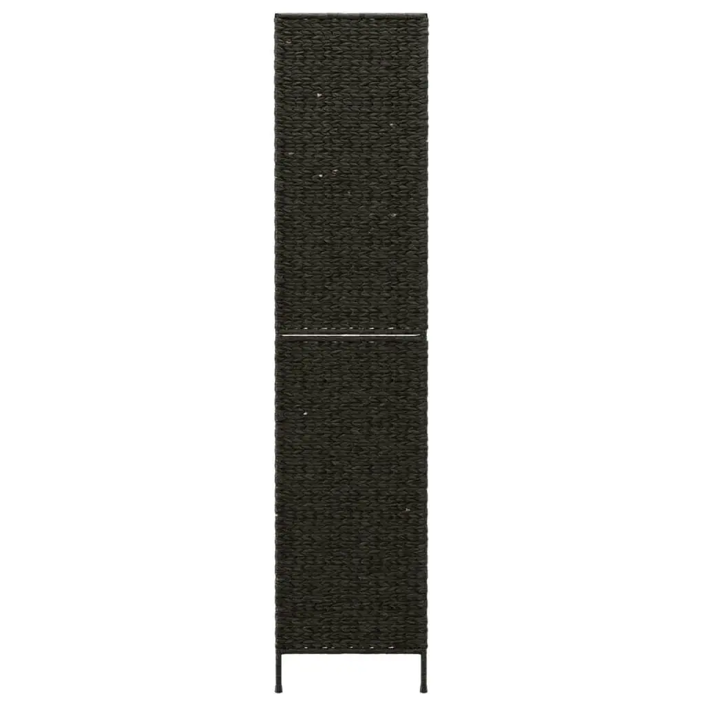 Room Divider 5-Panel Black 205x180 cm Water Hyacinth 355199