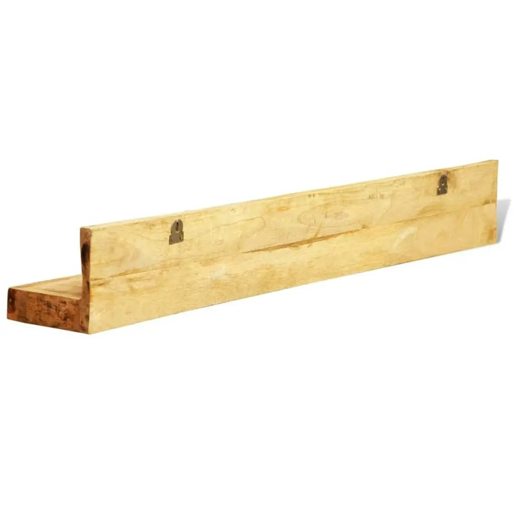 Solid Wood Wall Mounted Display Shelf 2 pcs 241088