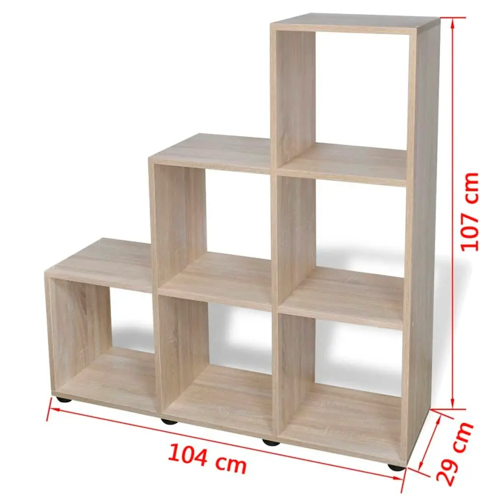 Staircase Bookcase/Display Shelf 107 cm Oak 242553