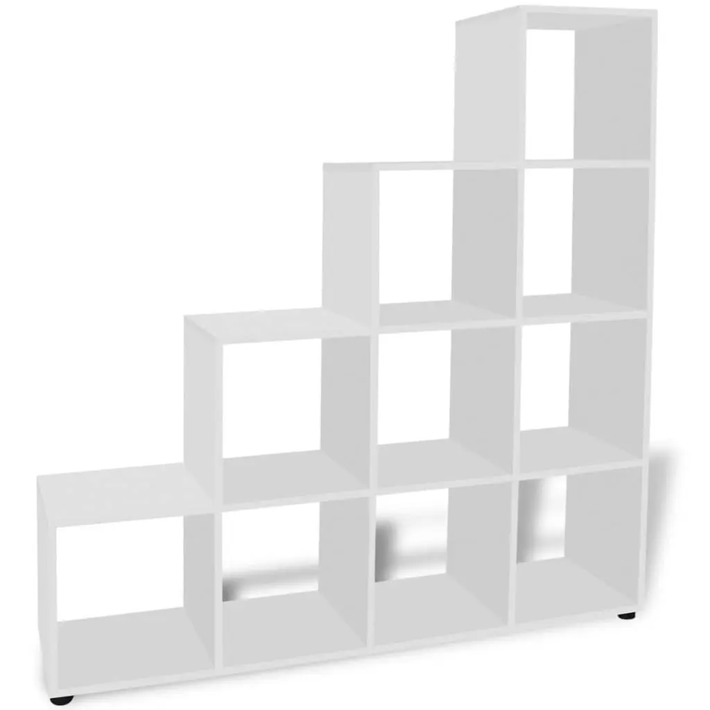 Staircase Bookcase/Display Shelf 142 cm White 242550