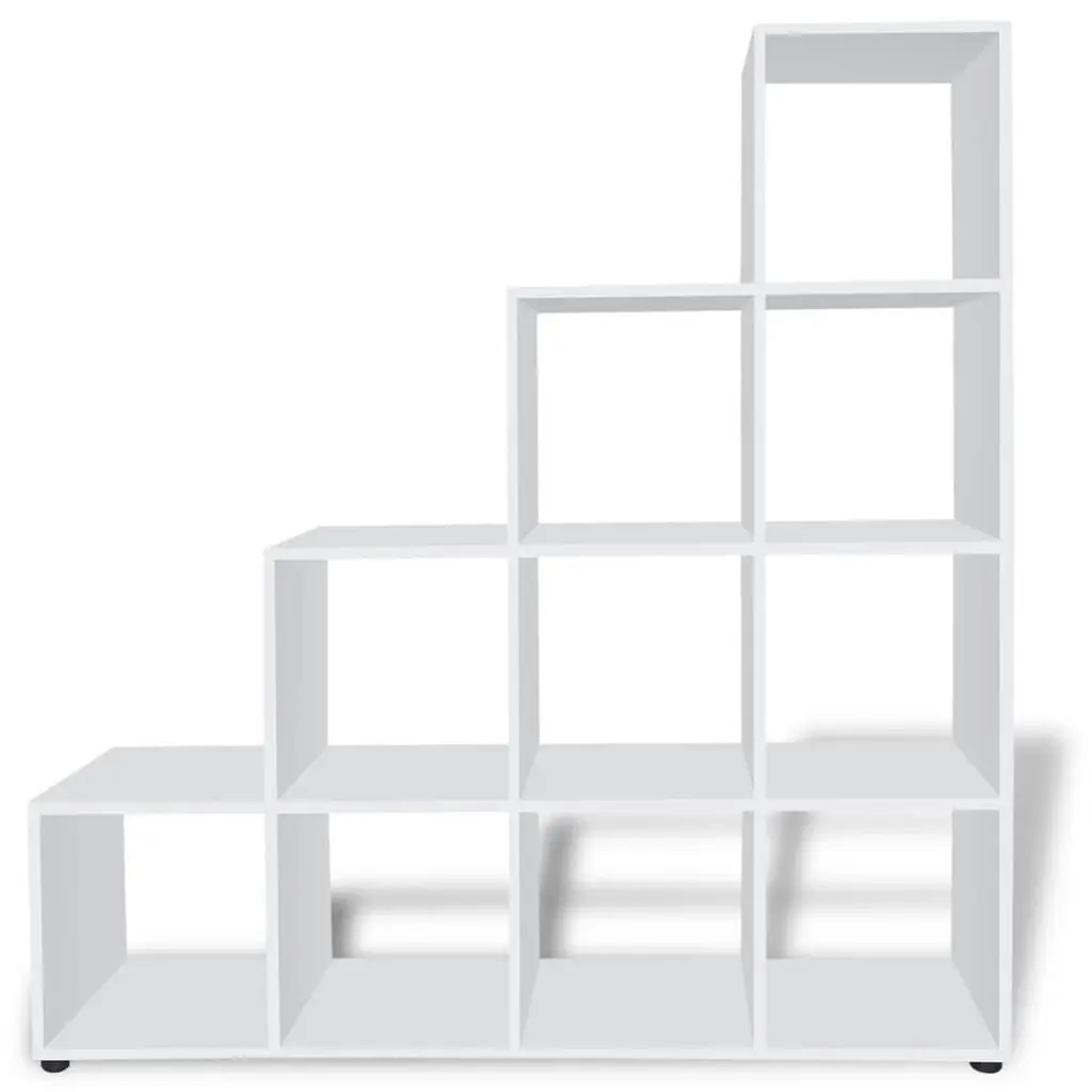 Staircase Bookcase/Display Shelf 142 cm White 242550