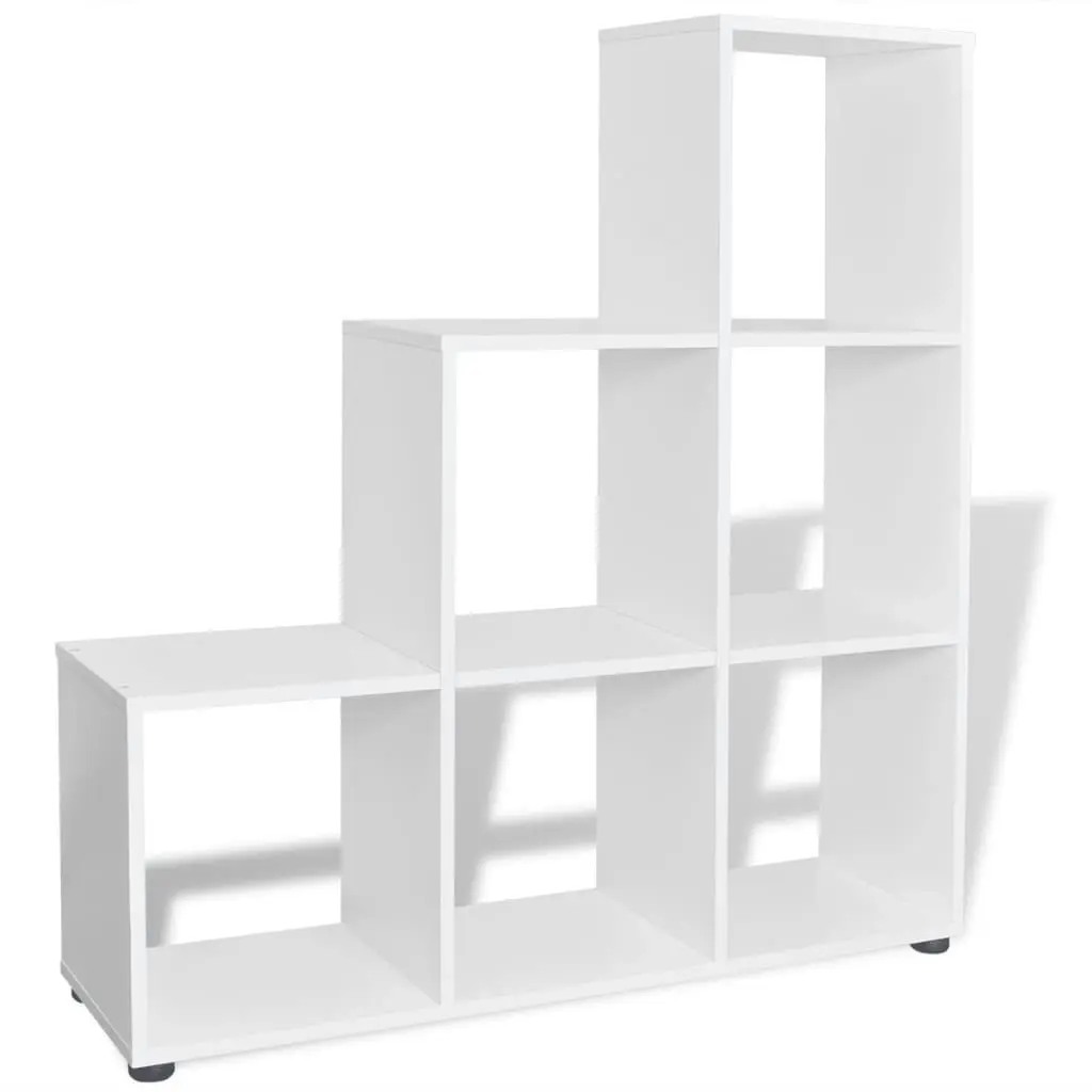 Staircase Bookcase/Display Shelf 107 cm White 242552