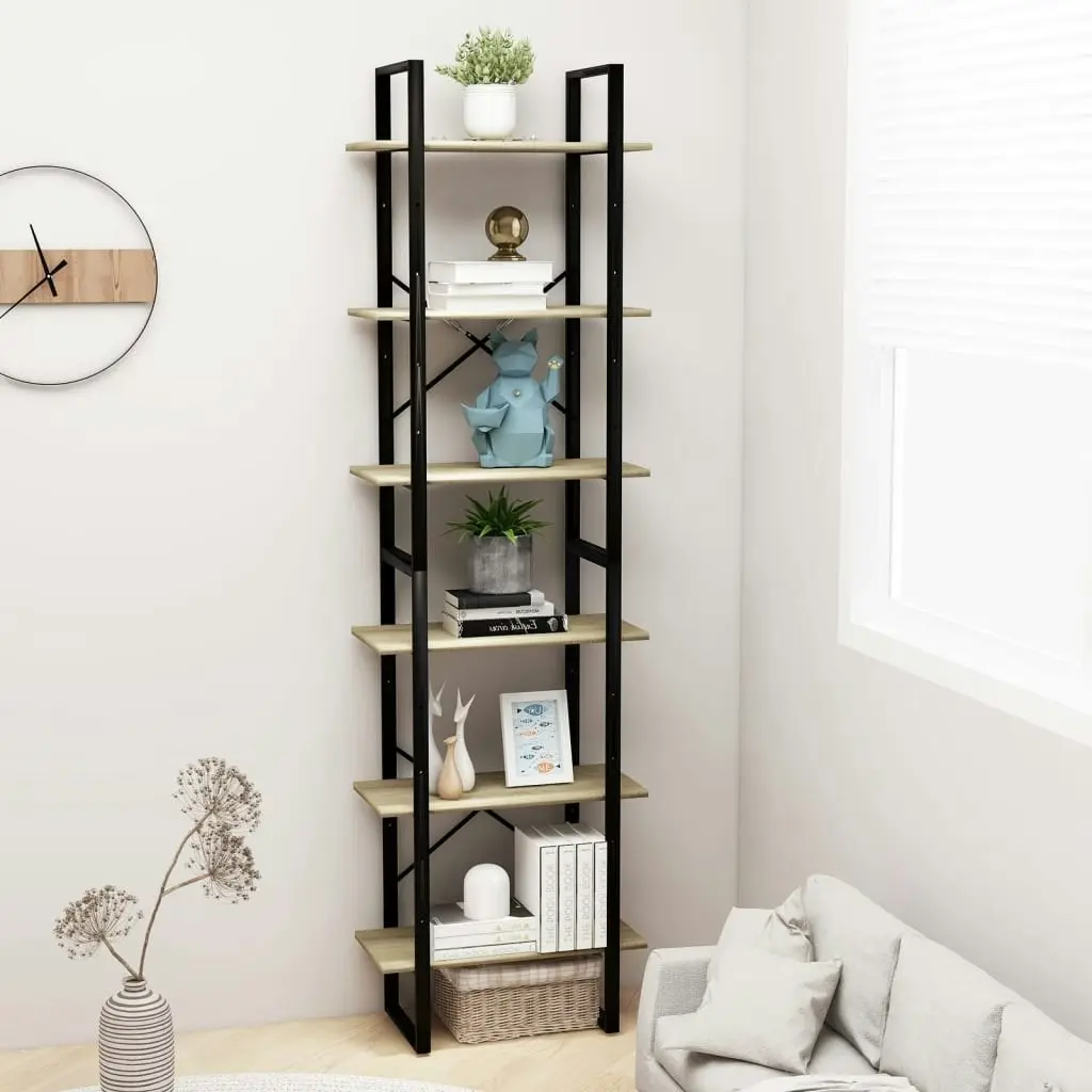 Storage Shelf Sonoma Oak 60x30x210 cm Engineered Wood 806520