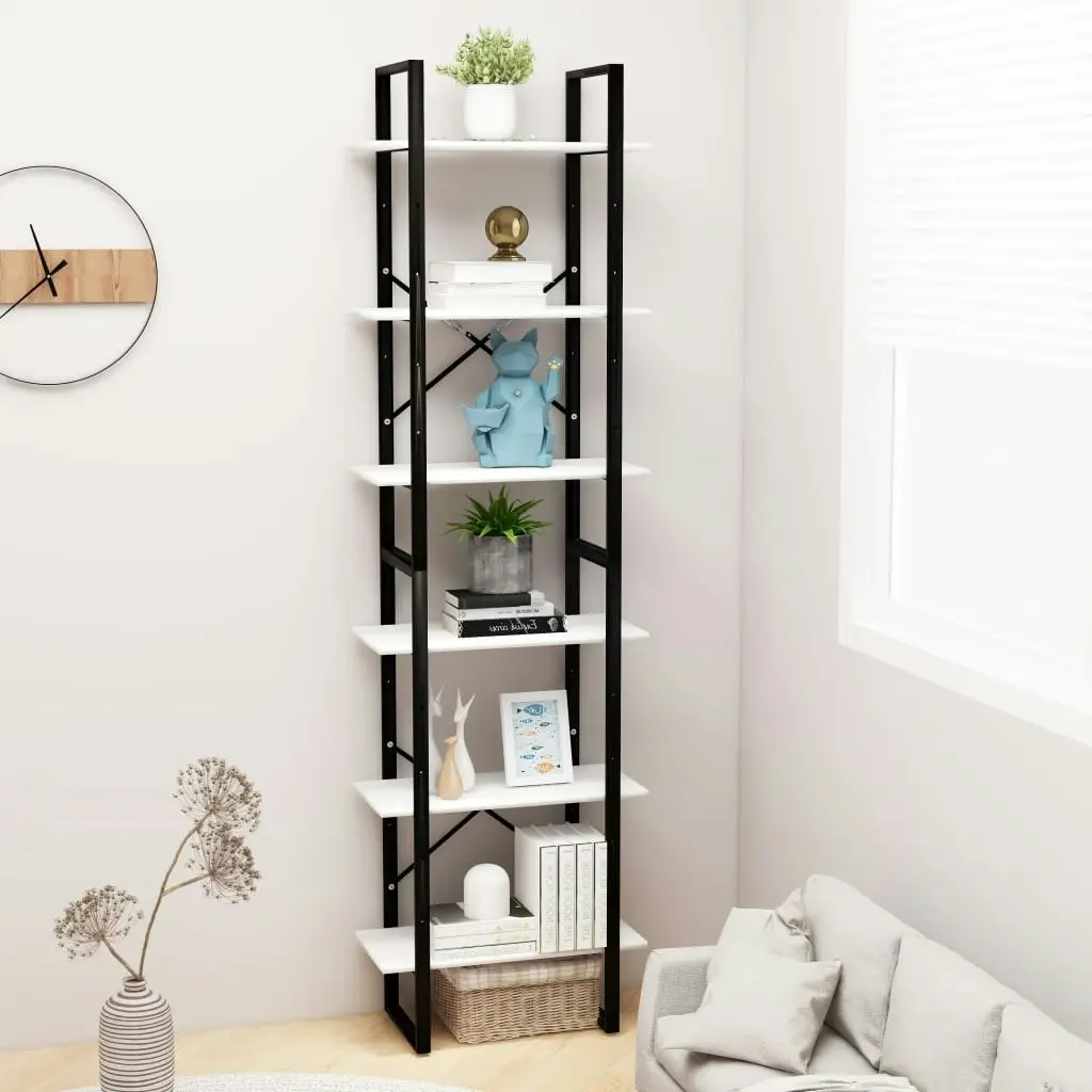 Storage Shelf White 60x30x210 cm Engineered Wood 806517