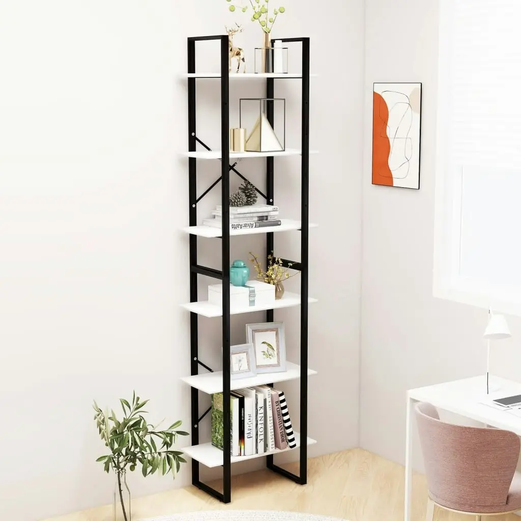 Storage Shelf White 60x30x210 cm Engineered Wood 806517