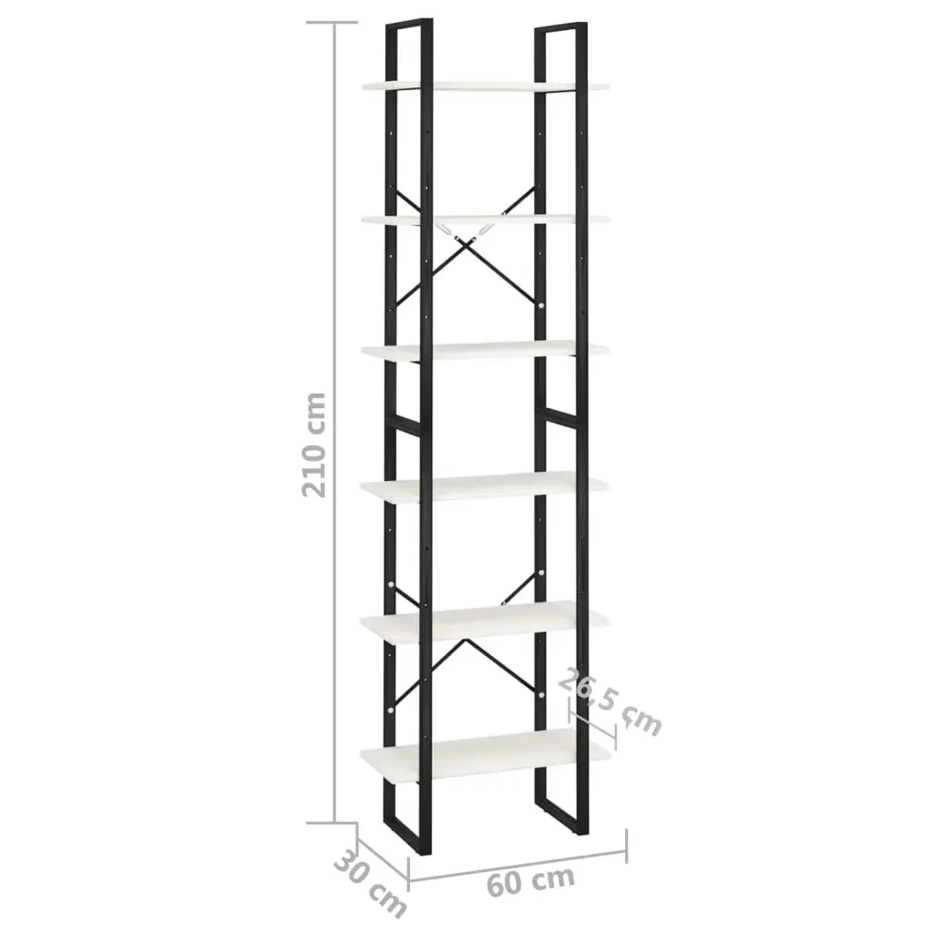 Storage Shelf White 60x30x210 cm Solid Wood Pine 806523