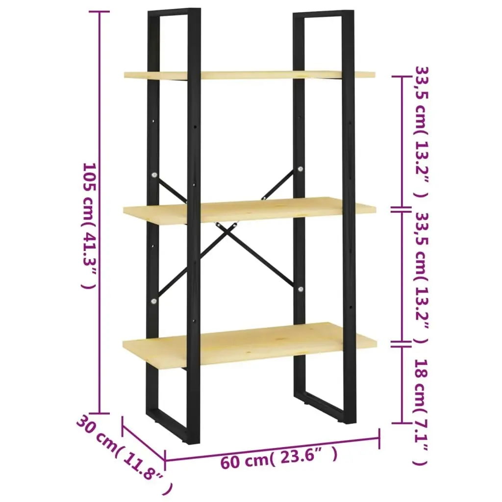 Storage Shelf 60x30x105 cm Solid Pine Wood 806512