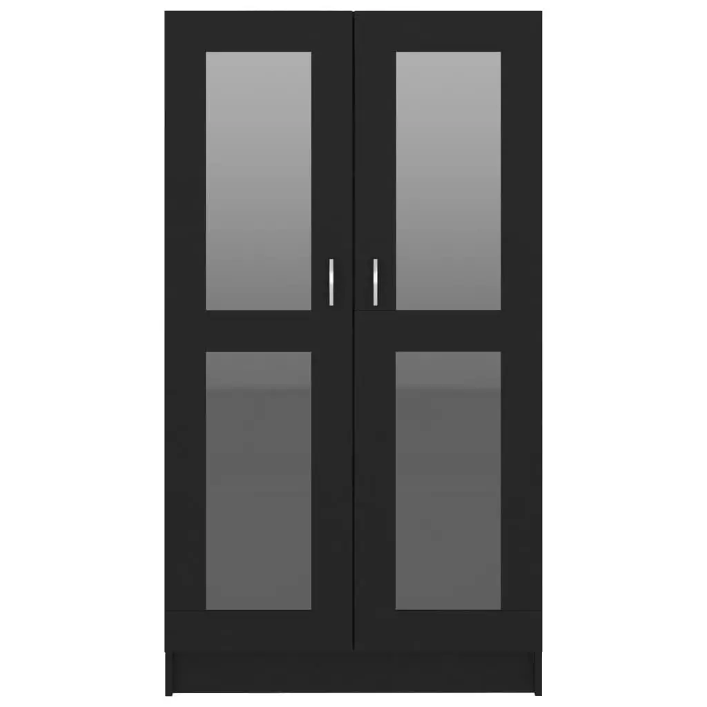 Vitrine Cabinet Black 82.5x30.5x150 cm Engineered Wood 802760