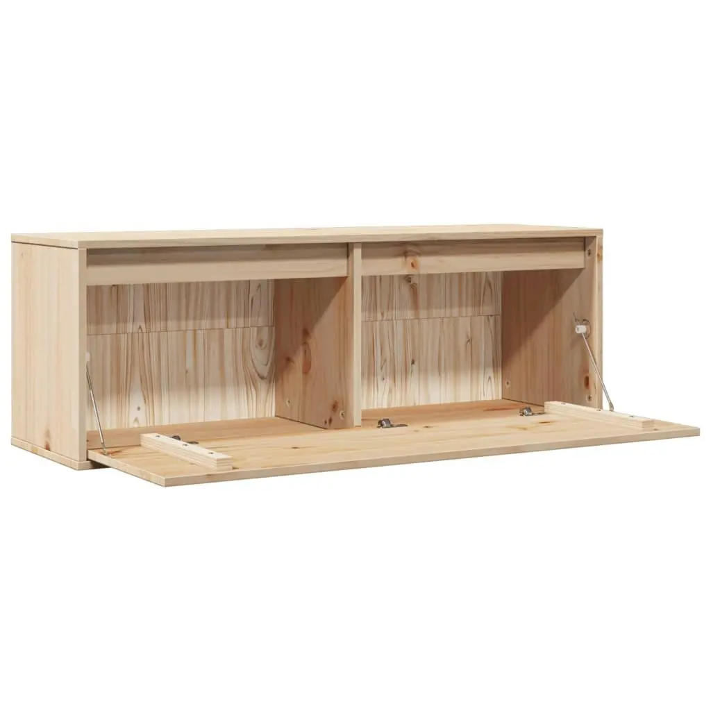 Wall Cabinet 100x30x35 cm Solid Wood Pine 813465