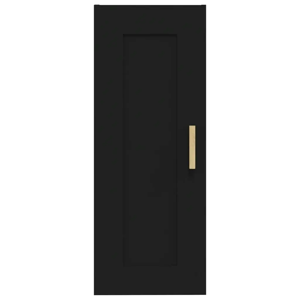 Wall Cabinet Black 35x34x90 cm Engineered Wood 812466