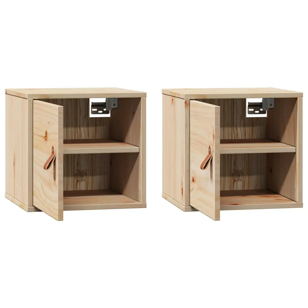 Wall Cabinets 2 pcs 31.5x30x30 cm Solid Wood Pine 818356