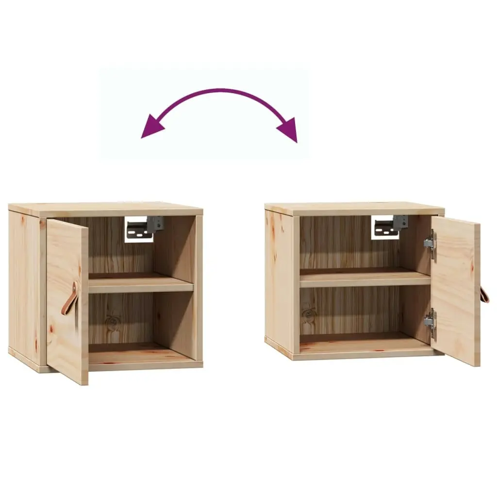 Wall Cabinets 2 pcs 31.5x30x30 cm Solid Wood Pine 818356