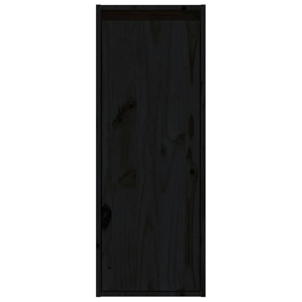 Wall Cabinet Black 30x30x80 cm Solid Wood Pine 813503