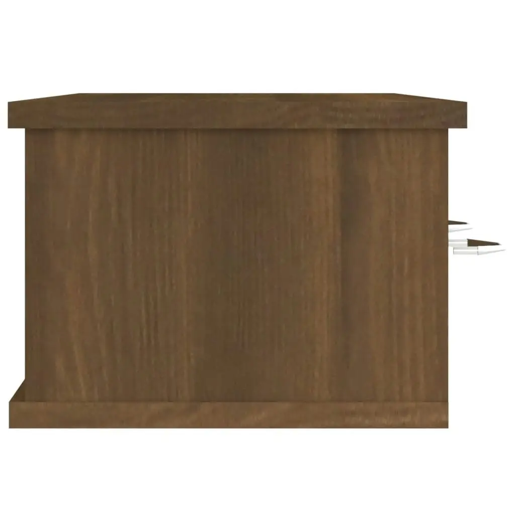 Wall Cabinet Brown Oak 88x26x18.5 cm Engineered Wood 815083