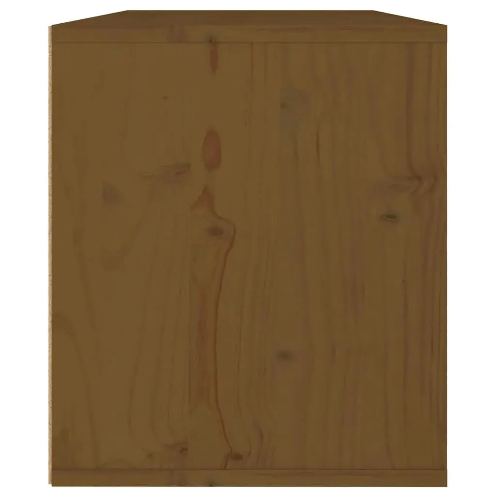 Wall Cabinet Honey Brown 60x30x35 cm Solid Wood Pine 813451