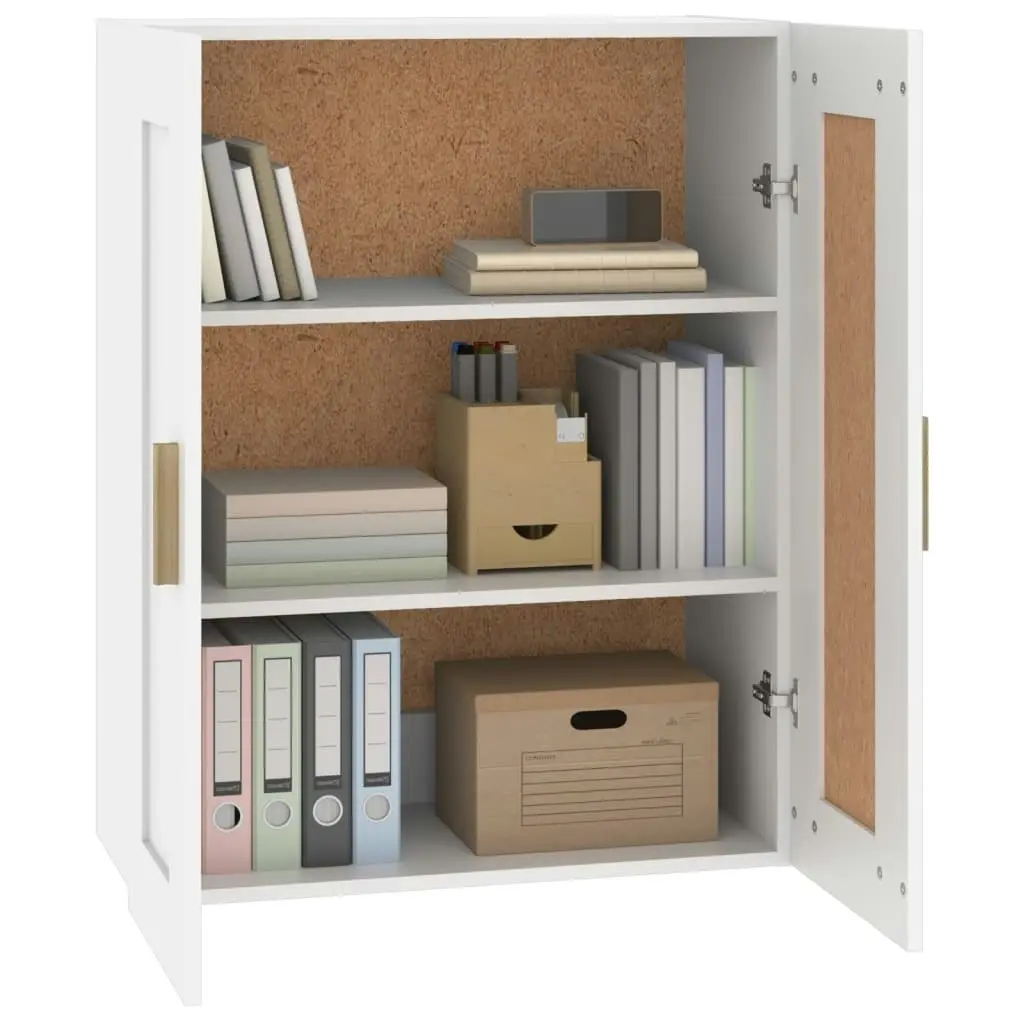 Wall Cabinet White 69.5x32.5x90 cm Engineered Wood 812294