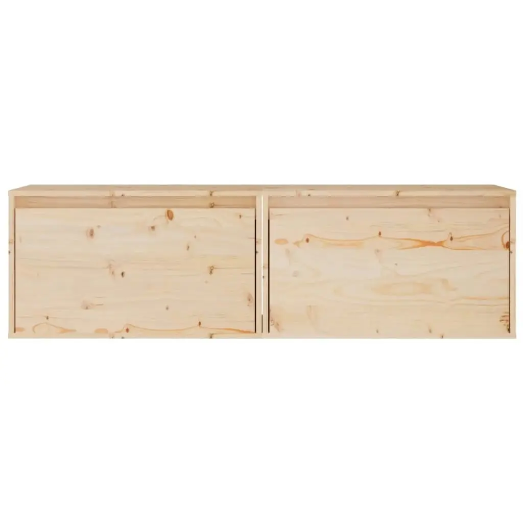 Wall Cabinets 2 pcs 60x30x35 cm Solid Wood Pine 813446