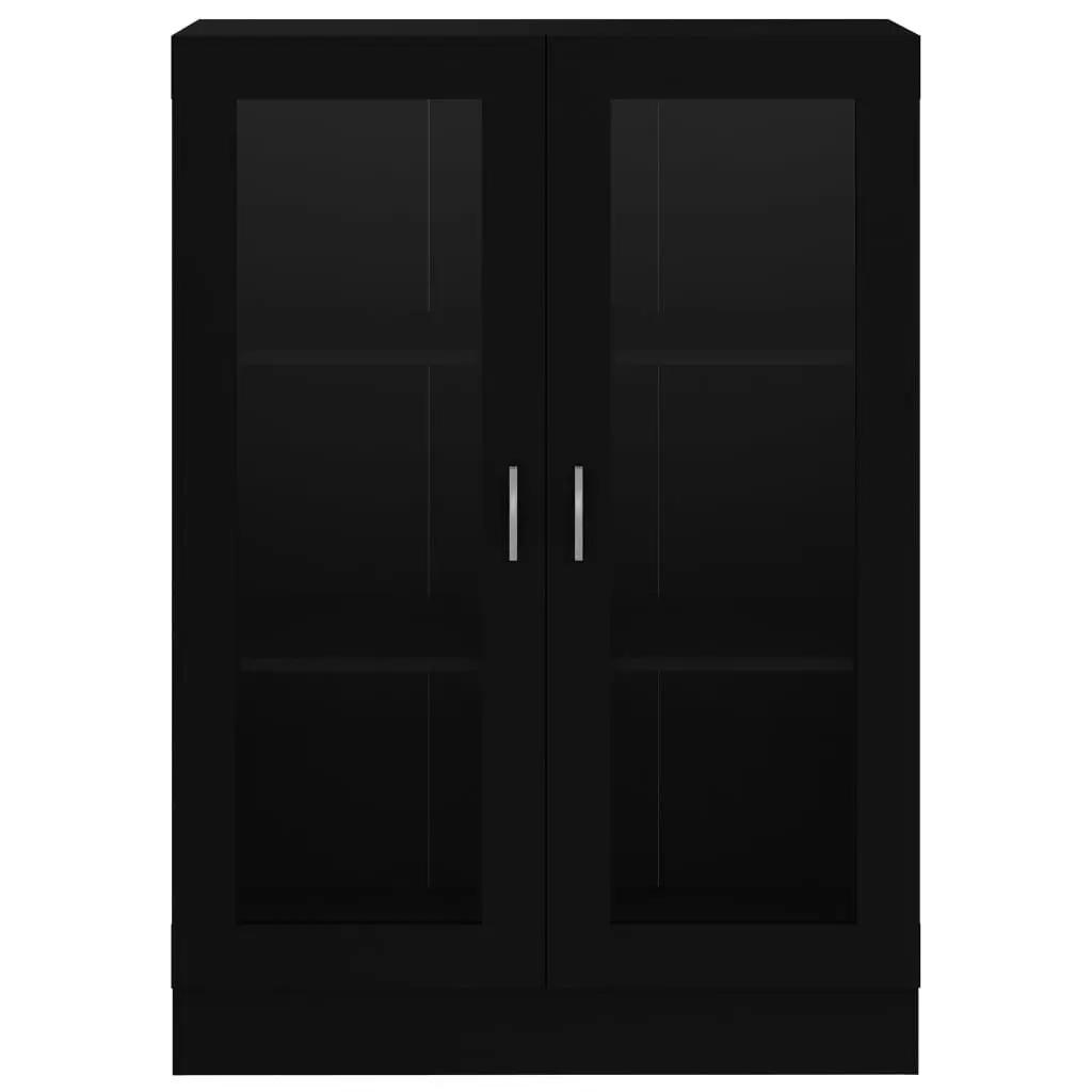 Vitrine Cabinet Black 82.5x30.5x115 cm Engineered Wood 802751