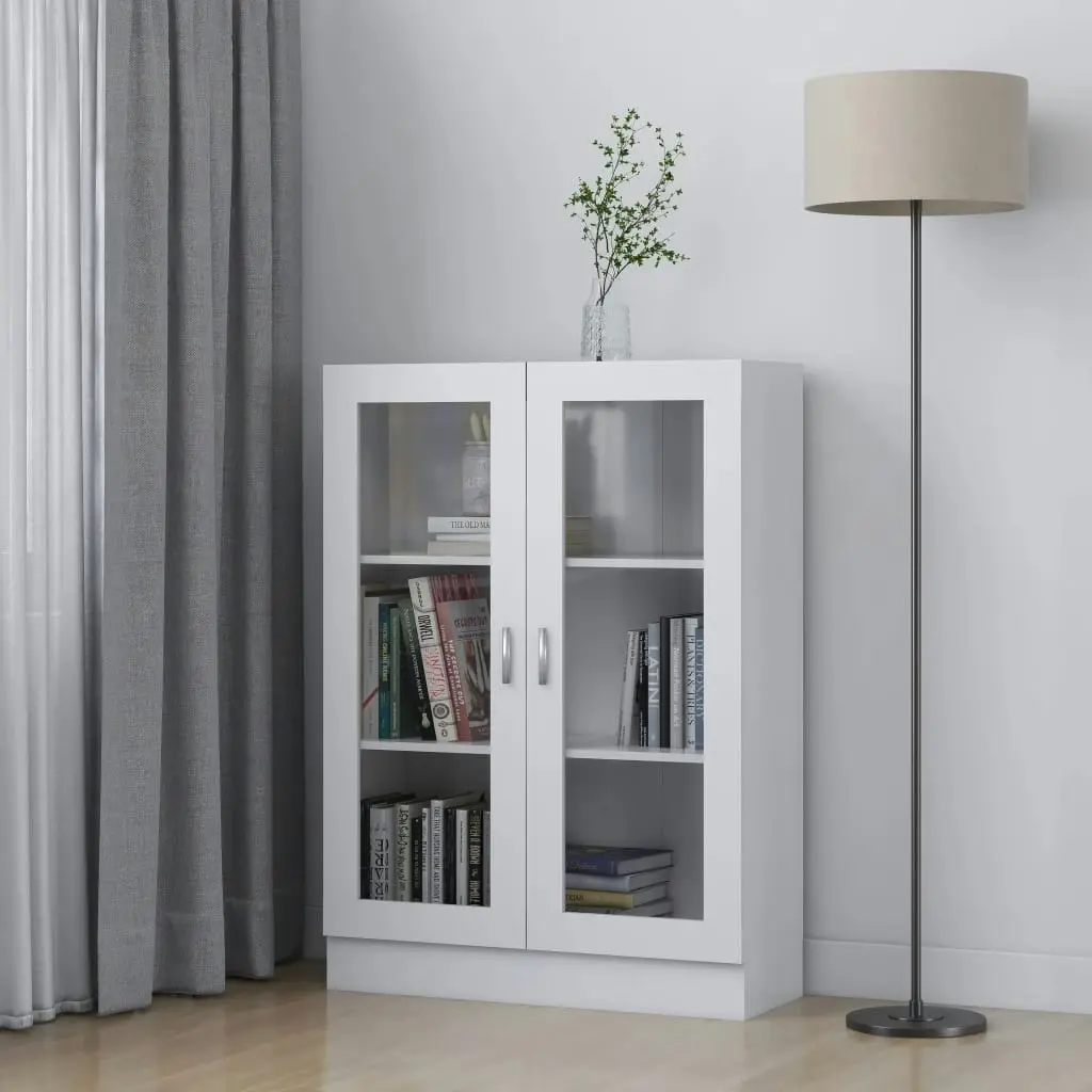 Vitrine Cabinet White 82.5x30.5x115 cm Engineered Wood 802750