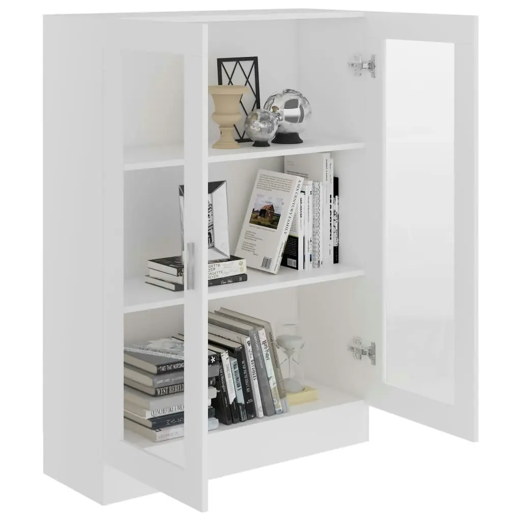 Vitrine Cabinet White 82.5x30.5x115 cm Engineered Wood 802750