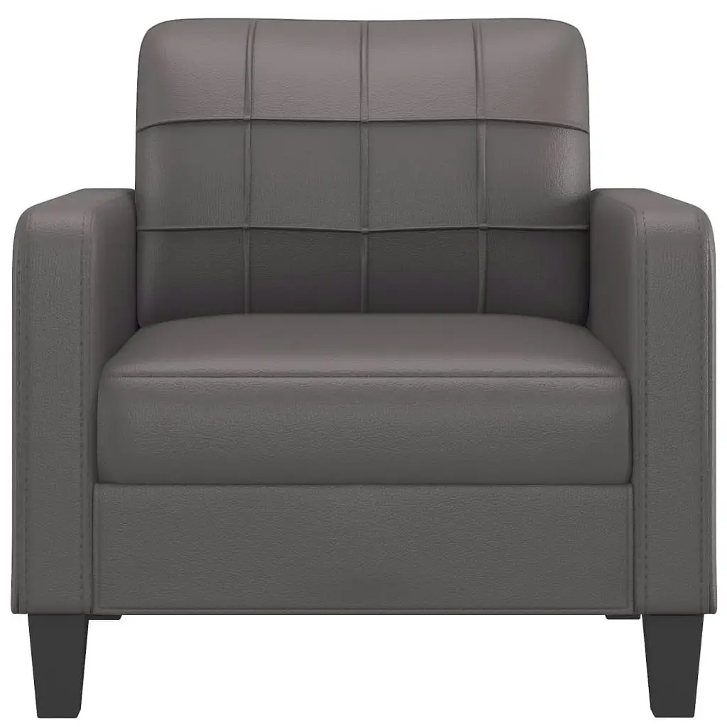 Sofa Chair Grey 60 cm Faux Leather 359109