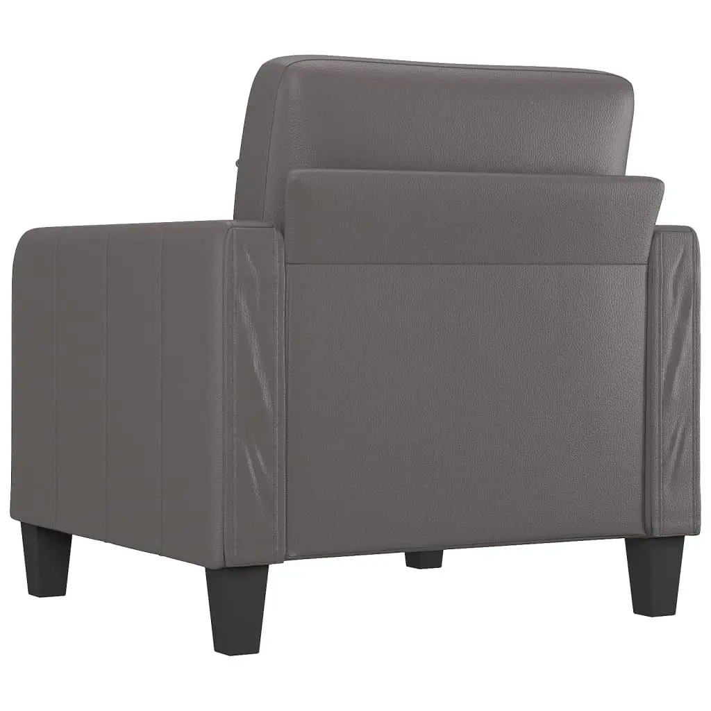 Sofa Chair Grey 60 cm Faux Leather 359109