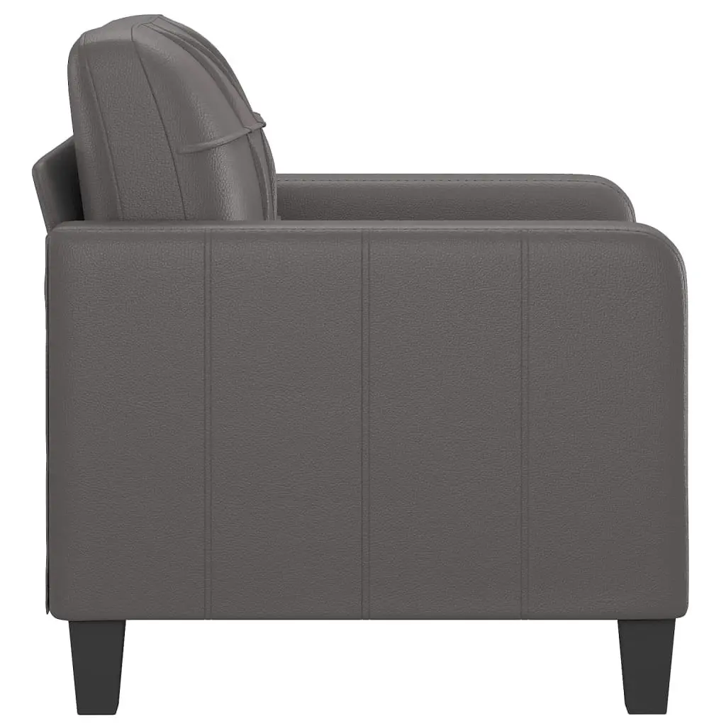 Sofa Chair Grey 60 cm Faux Leather 359109