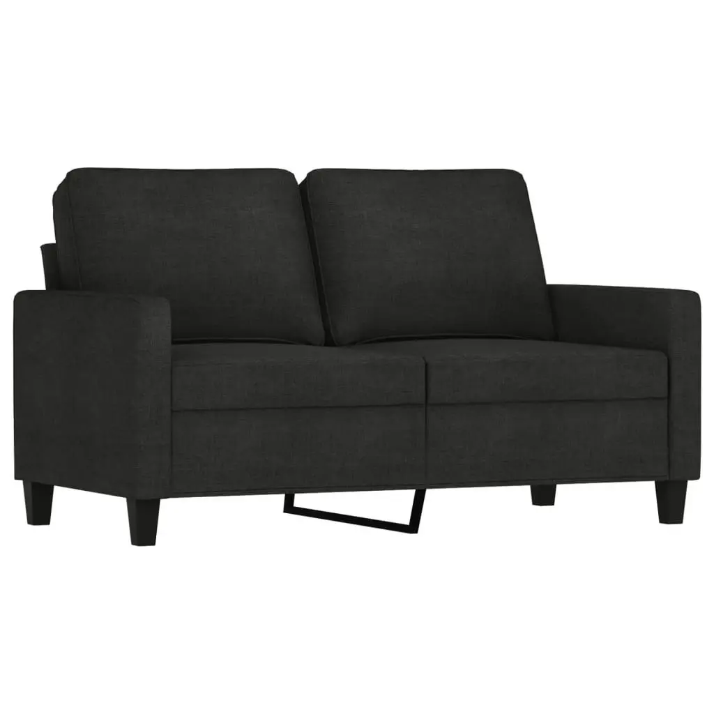 4 Piece Sofa Set with Cushions Black Fabric 3201440