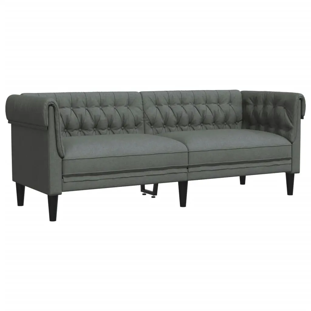 2 Piece Sofa Set Dark Grey Fabric 3209201