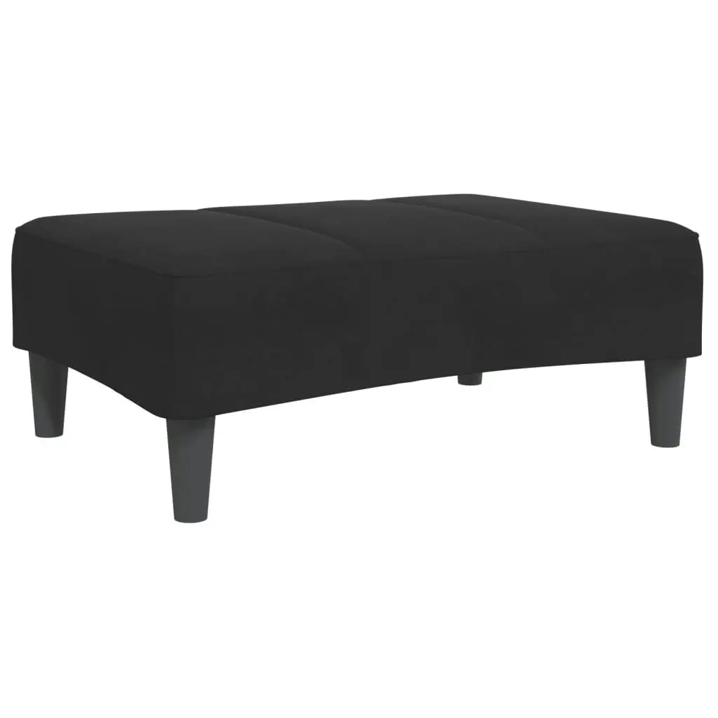 2-Seater Sofa Bed with Footstool Black Velvet 3258113