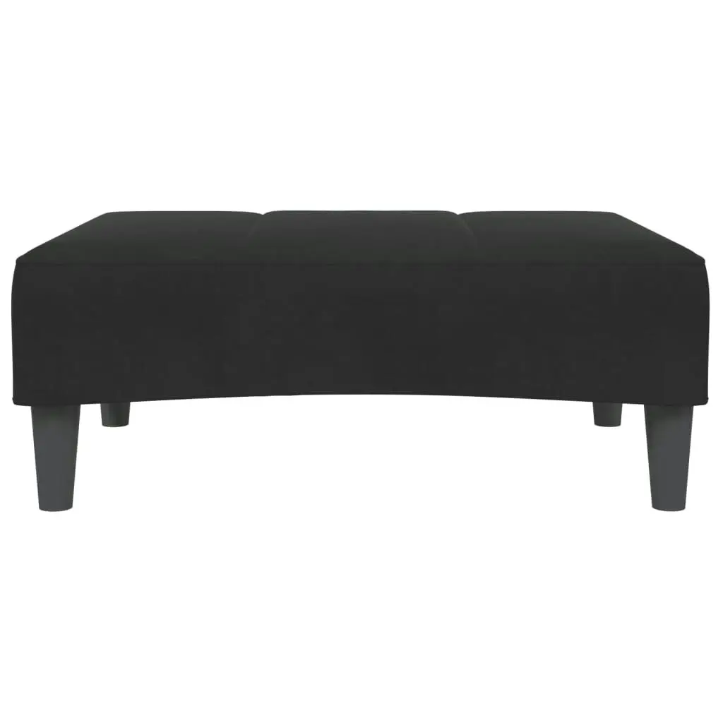 2-Seater Sofa Bed with Footstool Black Velvet 3258113