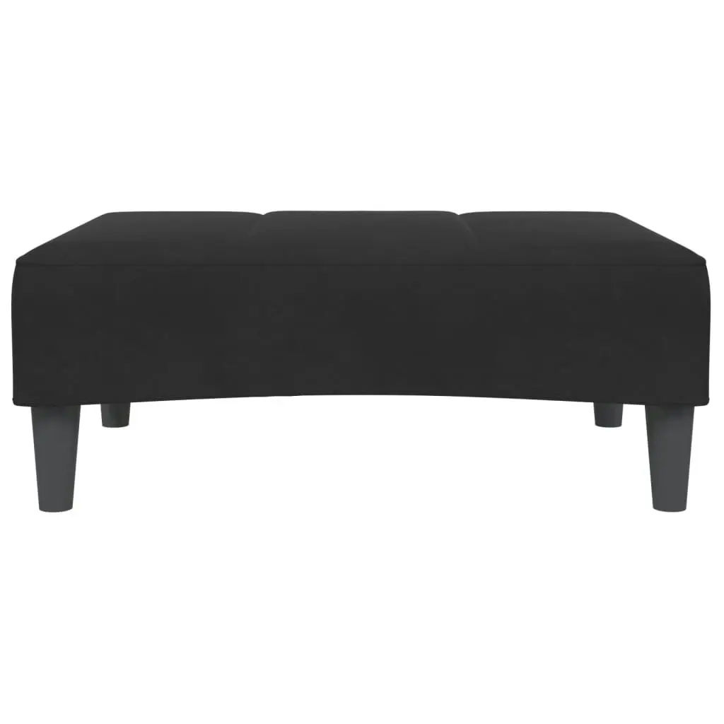 2-Seater Sofa Bed with Footstool Black Velvet 3258119