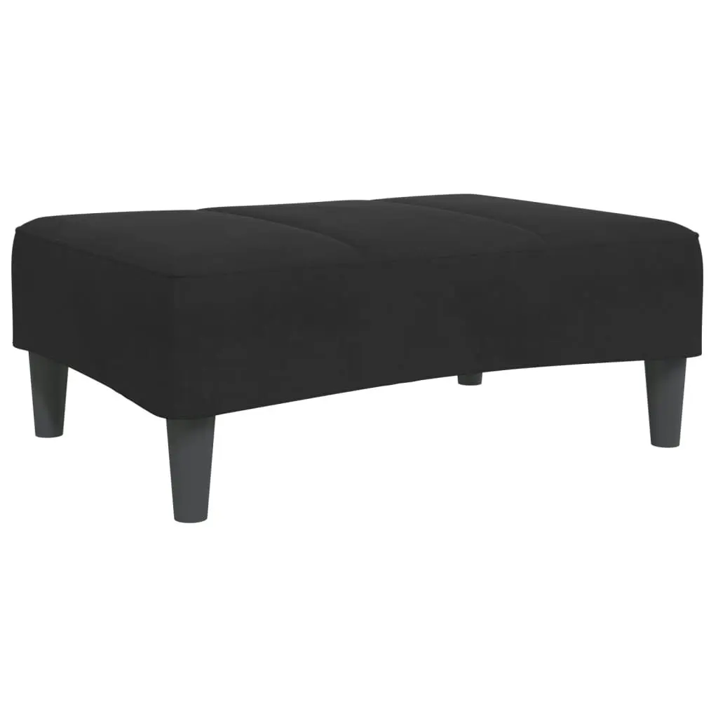 2-Seater Sofa Bed with Footstool Black Velvet 3258119