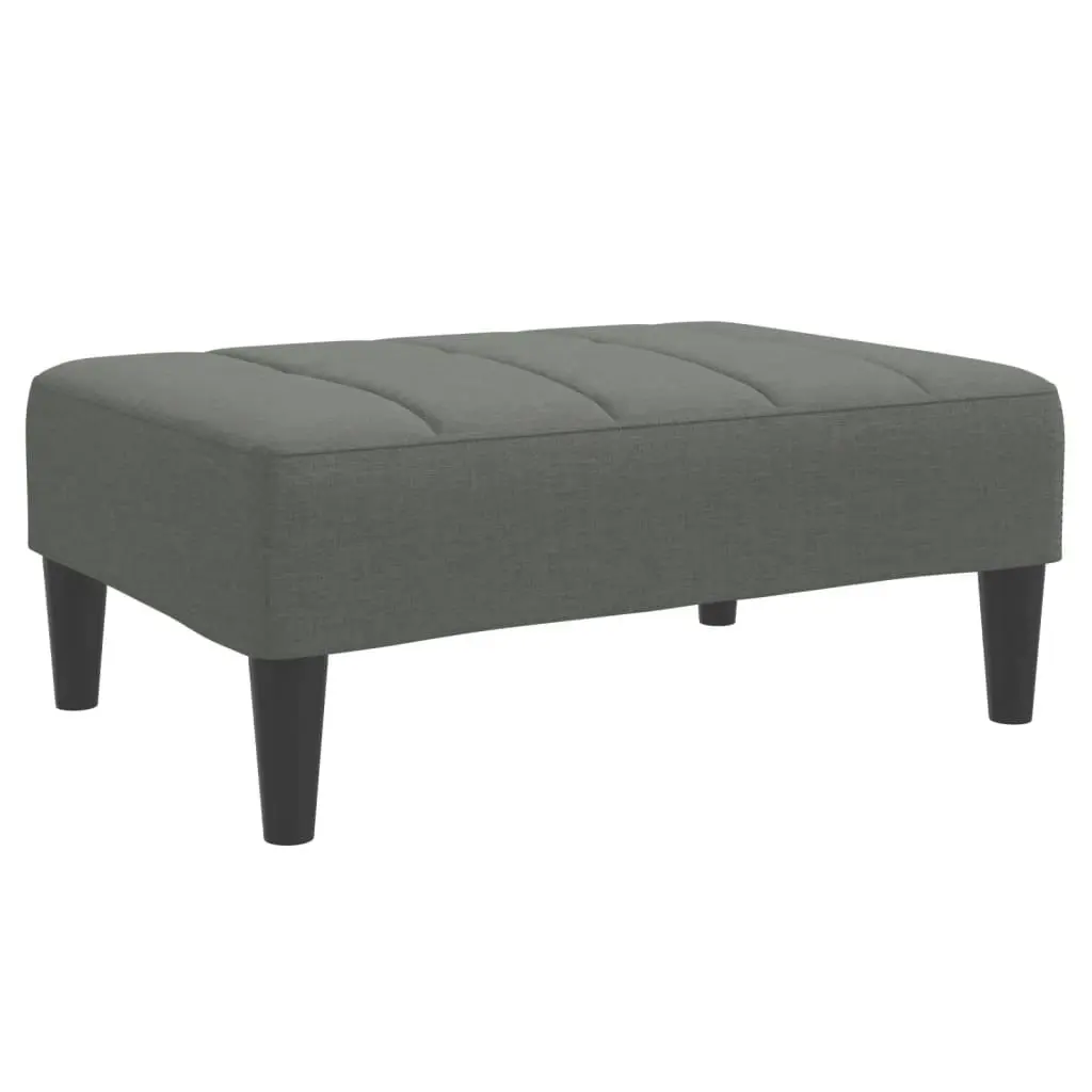 2-Seater Sofa Bed with Footstool Dark Grey Fabric 3258124