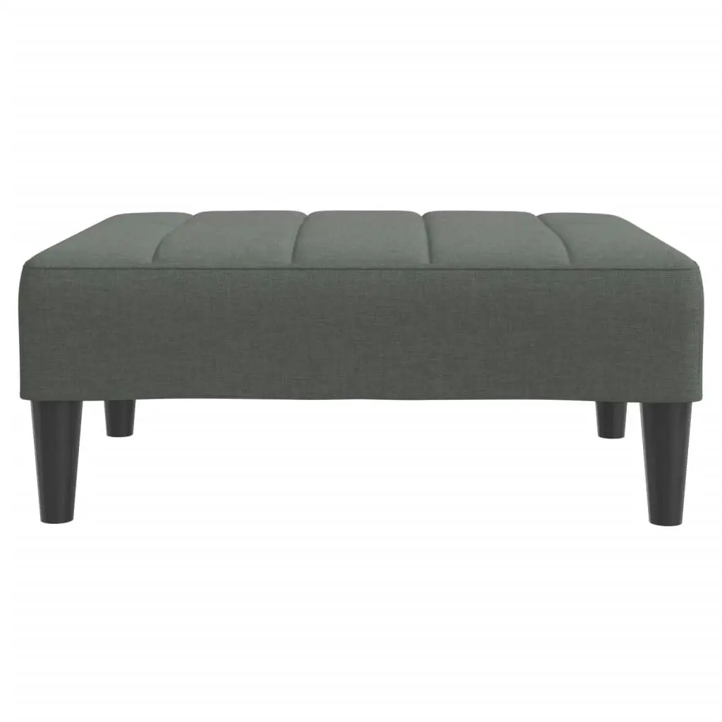 2-Seater Sofa Bed with Footstool Dark Grey Fabric 3258124