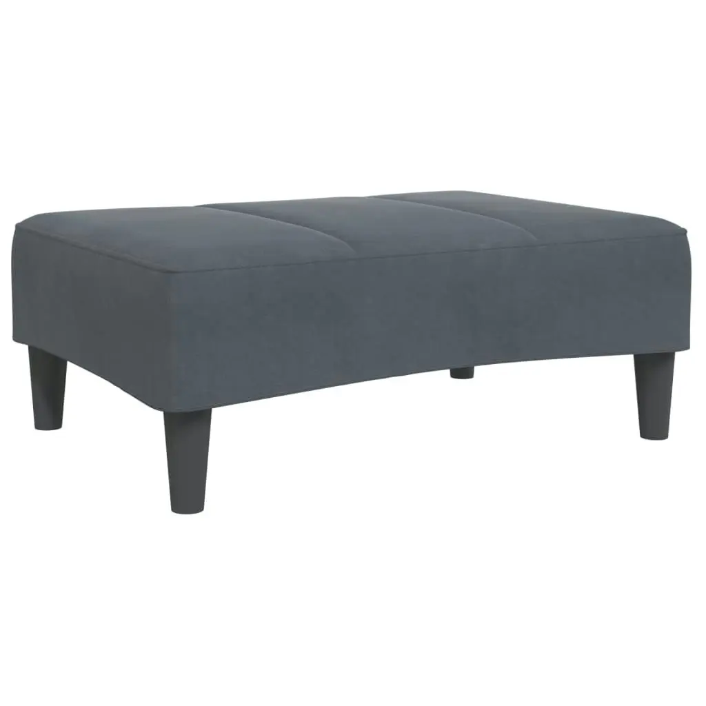 2-Seater Sofa Bed with Footstool Dark Grey Velvet 3258117