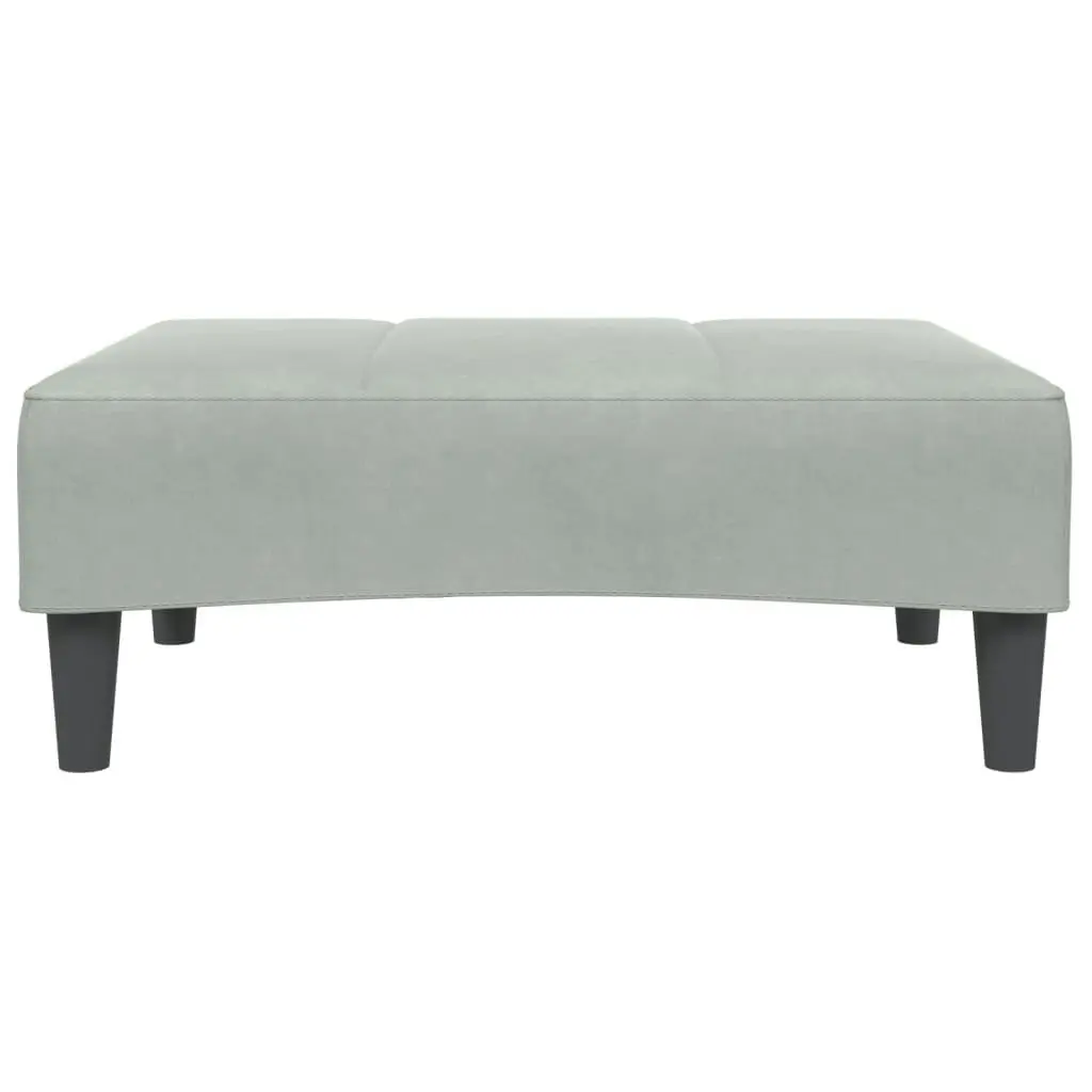 2-Seater Sofa Bed with Footstool Light Grey Velvet 3258116