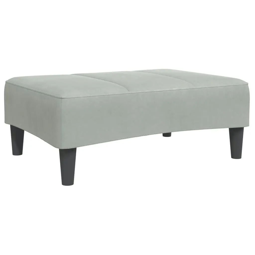 2-Seater Sofa Bed with Footstool Light Grey Velvet 3258116