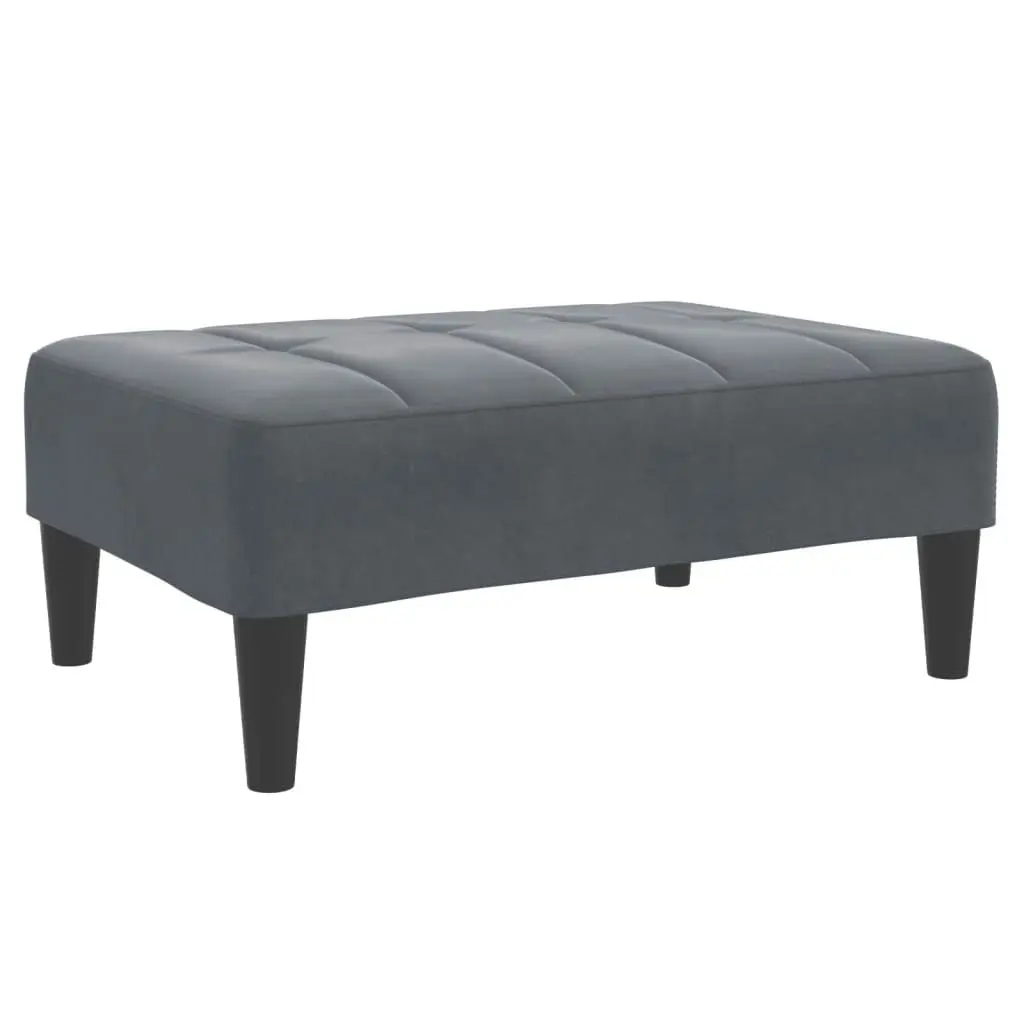 2-Seater Sofa Bed with Footstool Dark Grey Velvet 3258128