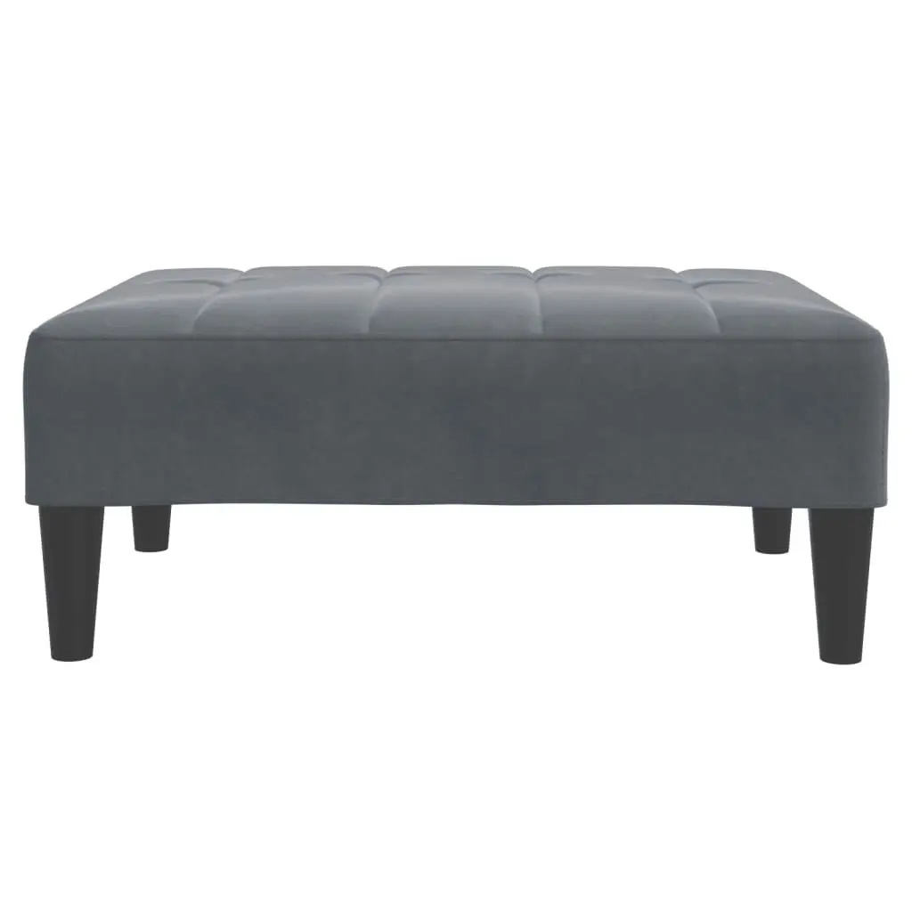 2-Seater Sofa Bed with Footstool Dark Grey Velvet 3258128