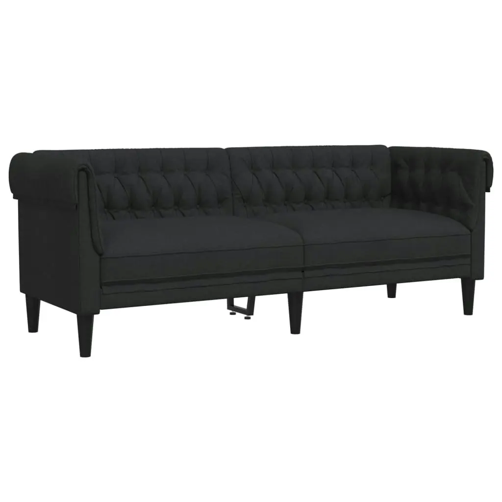 3 Piece Sofa Set Black Fabric 3209193