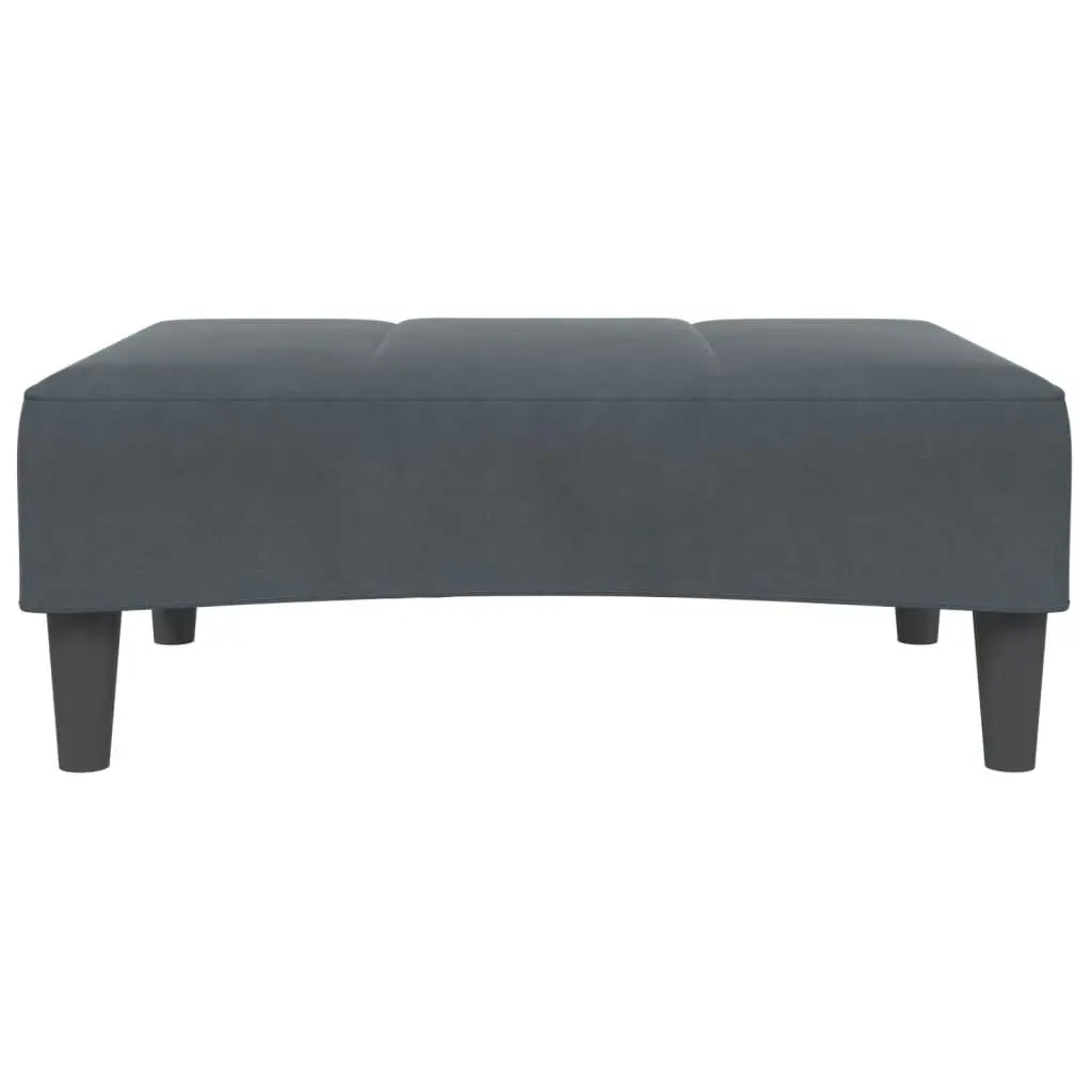 2-Seater Sofa Bed with Footstool Dark Grey Velvet 3258111